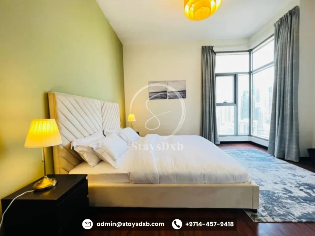 One-Bedroom short term rental Apartment in JLT Bedroom Image2 |StaysDxb